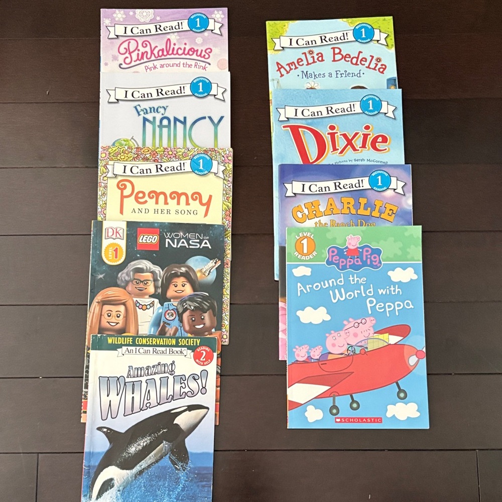 Scholastic I Can Read Book Set - Pink, Blue, Red, Green Covers